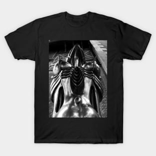 H R Giger Museum. Entrance Statue. Gruyeres, Switzerland T-Shirt